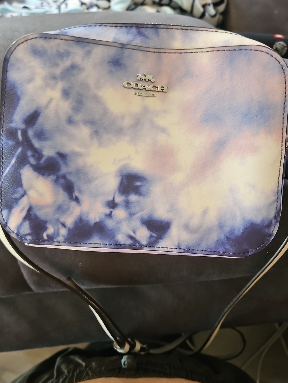 Coach Tie-Dye Crossbody Bag in Blue and White
